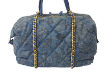 Load image into Gallery viewer, CHANEL シャネル デニム マトラッセ 2WAYハンドバッグ チェーンハンドバッグ エイジド カーフスキン ブルー 美品 中古 4c068581