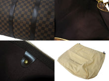Load image into Gallery viewer, 極美品 LOUIS VUITTON ルイヴィトン キーポル バンドリエール55 ボストンバッグ N41414 ダミエエベヌ ブラウン 中古 4c068586