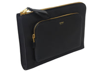 画像をギャラリービューアに読み込む, 極美品 TOM FORD トムフォード DOUBLE ZIP PORTFOLIO クラッチバッグ H0504T-LCL213-U9000 牛革 ブラック 中古 4c068589