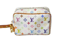 画像をギャラリービューアに読み込む, LOUIS VUITTON ルイヴィトン ポーチ トゥルース ワピティ ホワイト モノグラムマルチカラー M58033 ゴールド金具 美品 中古 4c068604