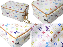 画像をギャラリービューアに読み込む, LOUIS VUITTON ルイヴィトン ポーチ トゥルース ワピティ ホワイト モノグラムマルチカラー M58033 ゴールド金具 美品 中古 4c068604