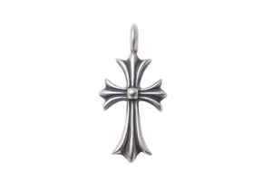 ChromeHearts クロムハーツ ネックレストップ タイニーファットクロス 2000 925 サファイア 6.051g シルバー ブルー 美品 中古 4c068622