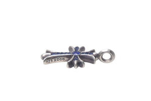 ChromeHearts クロムハーツ ネックレストップ タイニーファットクロス 2000 925 サファイア 6.051g シルバー ブルー 美品 中古 4c068622