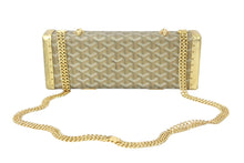 Load image into Gallery viewer, Goyard ゴヤール サントノレ トランクバッグ バゲットクラッチ ヘリンボーン柄 PVC レザー ゴールド金具 美品 中古 4c068639