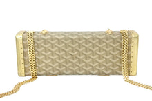 Load image into Gallery viewer, Goyard ゴヤール サントノレ トランクバッグ バゲットクラッチ ヘリンボーン柄 PVC レザー ゴールド金具 美品 中古 4c068639