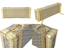 Load image into Gallery viewer, Goyard ゴヤール サントノレ トランクバッグ バゲットクラッチ ヘリンボーン柄 PVC レザー ゴールド金具 美品 中古 4c068639