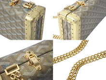 Load image into Gallery viewer, Goyard ゴヤール サントノレ トランクバッグ バゲットクラッチ ヘリンボーン柄 PVC レザー ゴールド金具 美品 中古 4c068639