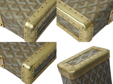 Load image into Gallery viewer, Goyard ゴヤール サントノレ トランクバッグ バゲットクラッチ ヘリンボーン柄 PVC レザー ゴールド金具 美品 中古 4c068639