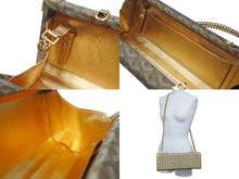 Load image into Gallery viewer, Goyard ゴヤール サントノレ トランクバッグ バゲットクラッチ ヘリンボーン柄 PVC レザー ゴールド金具 美品 中古 4c068639