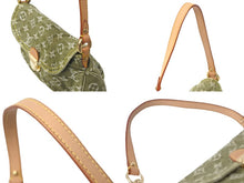 Load image into Gallery viewer, LouisVuitton ルイヴィトン ミニ プリーティ ハンドバッグ ワンショルダーバッグ M95217 グリーン ブラウン デニム 美品 中古 4c068653