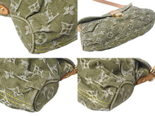 Load image into Gallery viewer, LouisVuitton ルイヴィトン ミニ プリーティ ハンドバッグ ワンショルダーバッグ M95217 グリーン ブラウン デニム 美品 中古 4c068653