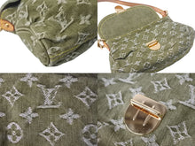 Load image into Gallery viewer, LouisVuitton ルイヴィトン ミニ プリーティ ハンドバッグ ワンショルダーバッグ M95217 グリーン ブラウン デニム 美品 中古 4c068653