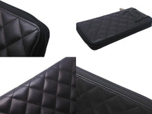 Load image into Gallery viewer, CHANEL シャネル カンボンライン 長財布 ラウンドファスナー 長財布 A50078 16番台 レザー ブラック ピンク 美品 中古 4c068718