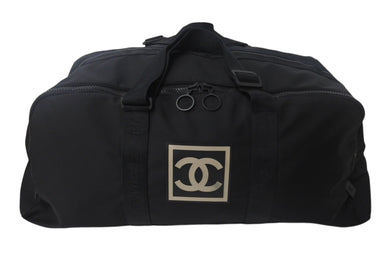 CHANEL シャネル ボストンバッグ 旅行バッグ スポーツライン ココマーク 7番台 2002年 ナイロン ブラック 美品 中古 4c068728