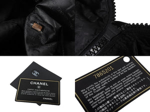 CHANEL シャネル ボストンバッグ 旅行バッグ スポーツライン ココマーク 7番台 2002年 ナイロン ブラック 美品 中古 4c068728