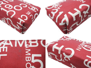 CHANEL シャネル ポーチ バイシーライン 7番台 レッド ホワイト 小物入れ キャンバス シルバー金具 美品 中古 4c068740