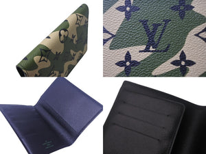 新品同様 LOUIS VUITTON ルイヴィトン クーヴェルテュール パスポール 村上隆 パスポートケース M58027 カモ 中古 4c068741