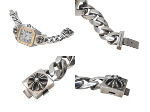 極美品 CHROME HEARTS クロムハーツ カスタムオーダー カルティエ サントス100 LM W200728G コンビ 中古 4c068742ch