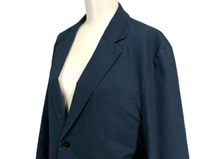JIL SANDER ジルサンダー ジャケット スーツ 17SS JK JM YS 0004 コットン ポリウレタン ネイビー サイズ44 美品 中古 4c068745