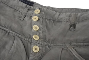 HIGH ハイ カーゴパンツ ボトムス イタリア製 コットン エラスタン サイズUSA6 グレー シルバー金具 美品 中古 4c068748