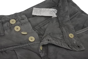 HIGH ハイ カーゴパンツ ボトムス イタリア製 コットン エラスタン サイズUSA6 グレー シルバー金具 美品 中古 4c068748