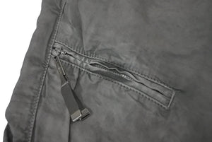 HIGH ハイ カーゴパンツ ボトムス イタリア製 コットン エラスタン サイズUSA6 グレー シルバー金具 美品 中古 4c068748