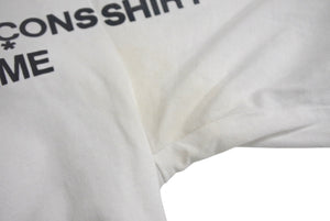 Supreme シュプリーム コムデギャルソンシャツ コムデギャルソンシャツ 長袖Ｔシャツ サイズL 15AW ホワイト ブラック コットン 良品 中古 4c068749 