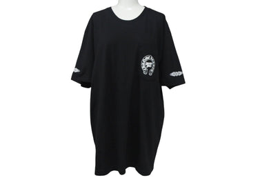 CHROME HEARTS クロムハーツ DEADLY DOLL HORSESHOE 半袖Ｔシャツ サイズXL マイアミ限定 ブラック コットン 美品 中古 4c068752