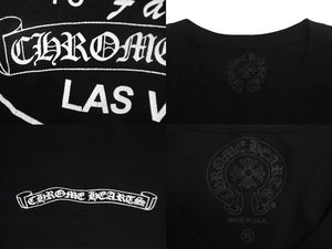 CHROME HEARTS クロムハーツ 半袖Ｔシャツ ラスベガス限定 サイズXL ホースシュー プリント ブラック コットン 美品 中古 4c068753