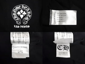 CHROME HEARTS クロムハーツ 半袖Ｔシャツ ラスベガス限定 サイズXL ホースシュー プリント ブラック コットン 美品 中古 4c068753