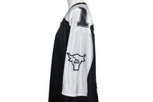 画像をギャラリービューアに読み込む, WWE フットボールシャツザロック プロレス XL ブラック ホワイト コットン 美品 中古 4c068764