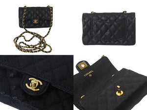 極美品 CHANEL シャネル 4点セット ショルダーバッグ サクセスストーリー ブラック ゴールド シルバー金具 ランダム 中古 4c068767