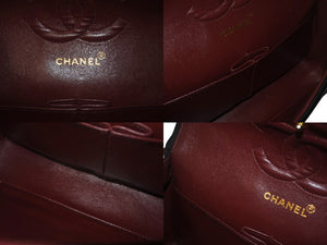 CHANEL シャネル マトラッセ25 Wフラップ Wチェーンショルダーバッグ ココマーク 1番台 ラムスキン ブラック ゴールド 美品 中古 4c068774
