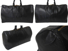 Load image into Gallery viewer, LOUIS VUITTON ルイヴィトン キーポル45 ボストンバッグ 旅行カバン M42972 エピレザー ブラック ゴールド金具 良品 中古 4c068786