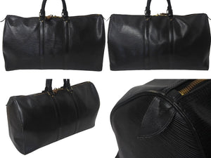 LOUIS VUITTON ルイヴィトン キーポル45 ボストンバッグ 旅行カバン M42972 エピレザー ブラック ゴールド金具 良品 中古 4c068786