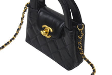 Load image into Gallery viewer, 新品同様 CHANEL シャネル ココマークミニチェーンクラッチ ショルダーバッグ AP3435 エイジドカーフ ブラック ゴールド 中古 4c068820