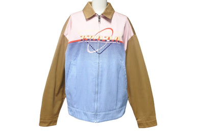 極美品 PRADA プラダ ブルゾン ビッグロゴ プリント ジャケット コットン ジップアップ サイズXS 中古 4c068825
