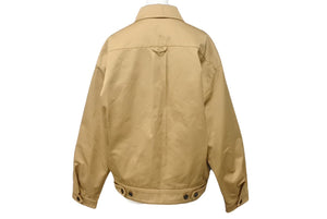 極美品 PRADA プラダ ブルゾン ビッグロゴ プリント ジャケット コットン ジップアップ サイズXS 中古 4c068825
