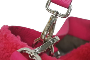 FENDI フェンディ ムートン 2WAYショルダーバッグ ハンドバッグ イタリア製 レザー ピンク シルバー金具 美品 中古 4c068868 