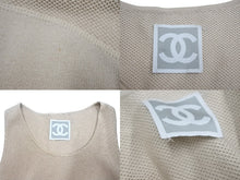 Load image into Gallery viewer, CHANEL シャネル ニットベスト ワンピース トップス ココマーク ロゴ コットン ベージュ 美品 中古 4c068874