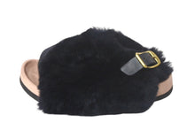 Load image into Gallery viewer, CELINE セリーヌ サンダル サイズ35 ファー ブラック ピンク レザー バイカラー シューズ 靴 良品 中古 4c068894