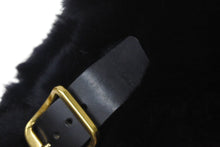 Load image into Gallery viewer, CELINE セリーヌ サンダル サイズ35 ファー ブラック ピンク レザー バイカラー シューズ 靴 良品 中古 4c068894