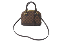 Load image into Gallery viewer, LOUIS VUITTON ルイヴィトン ダミエ エベヌ アルマBB 2WAY ハンドバッグ N41221 ブラウン ショルダー PVC ゴールド金具 美品 中古 4c068897