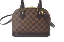 Load image into Gallery viewer, LOUIS VUITTON ルイヴィトン ダミエ エベヌ アルマBB 2WAY ハンドバッグ N41221 ブラウン ショルダー PVC ゴールド金具 美品 中古 4c068897