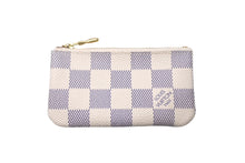 画像をギャラリービューアに読み込む, 新品同様 LOUIS VUITTON ルイヴィトン ポシェット クレ コインケース N62659 ダミエアズールキャンバス ホワイト グレー ゴールド金具 中古 4c068925