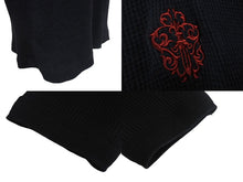 Load image into Gallery viewer, CHROME HEARTS クロムハーツ 長袖サーマルＴシャツ サイズXS 90年代 ダガー FUCK YOU 刺繍 ネイビー レッド コットン 美品 中古 4c068935