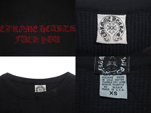 Load image into Gallery viewer, CHROME HEARTS クロムハーツ 長袖サーマルＴシャツ サイズXS 90年代 ダガー FUCK YOU 刺繍 ネイビー レッド コットン 美品 中古 4c068935