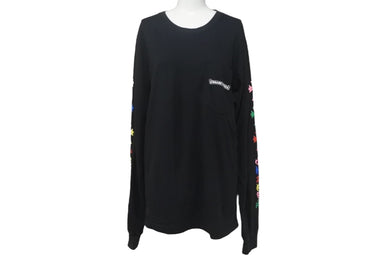 CHROME HEARTS クロムハーツ 長袖Ｔシャツ マルチセメタリークロス プリント 20SS ブラック マルチカラー M 美品 中古 4c068938