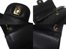 Load image into Gallery viewer, 極美品 CHANEL シャネル Wフラップ マトラッセ30 チェーンショルダーバッグ 14番台 キャビアスキン ブラック ゴールド金具 中古 4c068959