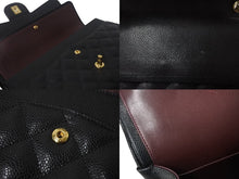 Load image into Gallery viewer, 極美品 CHANEL シャネル Wフラップ マトラッセ30 チェーンショルダーバッグ 14番台 キャビアスキン ブラック ゴールド金具 中古 4c068959